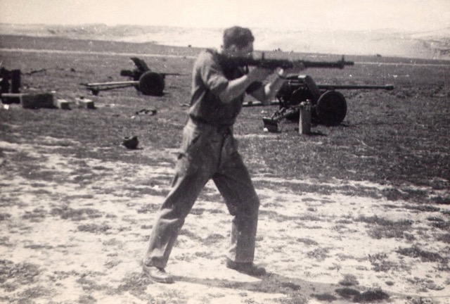 Testing weapons at Middle East School of Military Intelligence 1943 / 1944