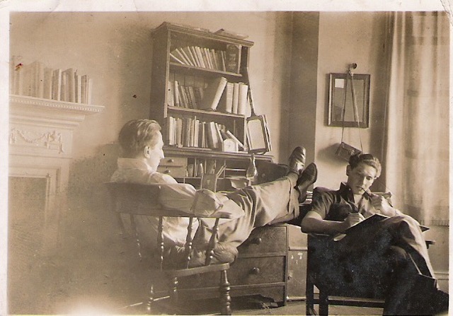 1940 Cyril (with Pipe!) and Ken McKinnon.
Evacuated to Bristol. Our room at Mortimer House, University of Bristol