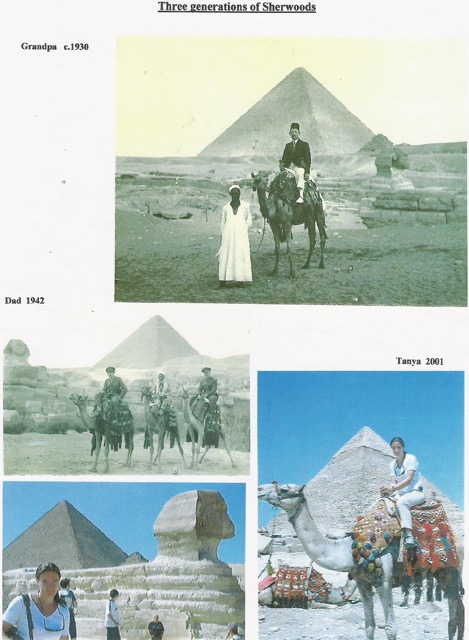 Cairo. Cyril&rsquo;s father c. 1930.
Cyril during war in 1942 and Cyril&rsquo;s youngest daughter, Tanya in 2001. 