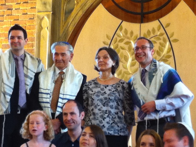 at Synagogue shortly before 90th Birthday